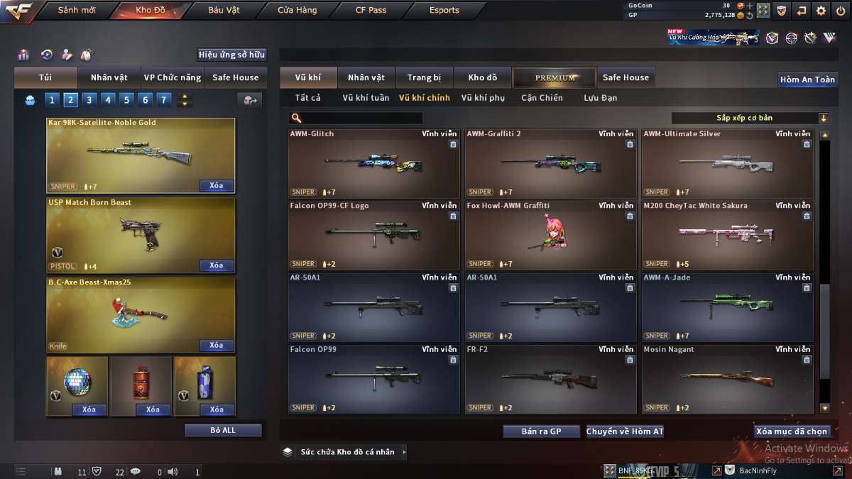 shop acc cf uy tin gia re